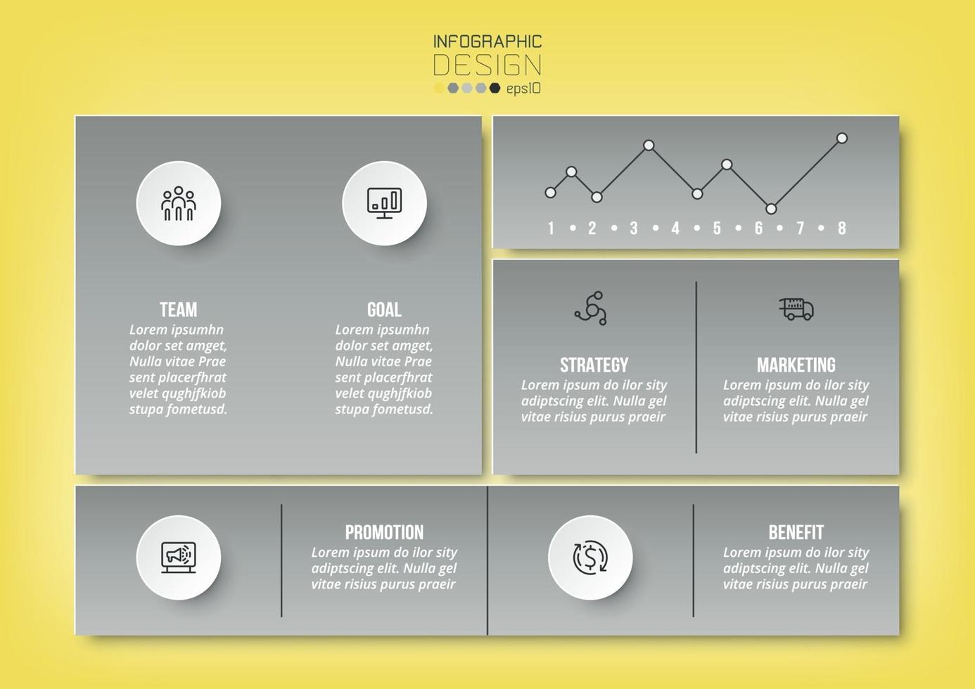 zakelijke of marketing concept infographic sjabloon. vector