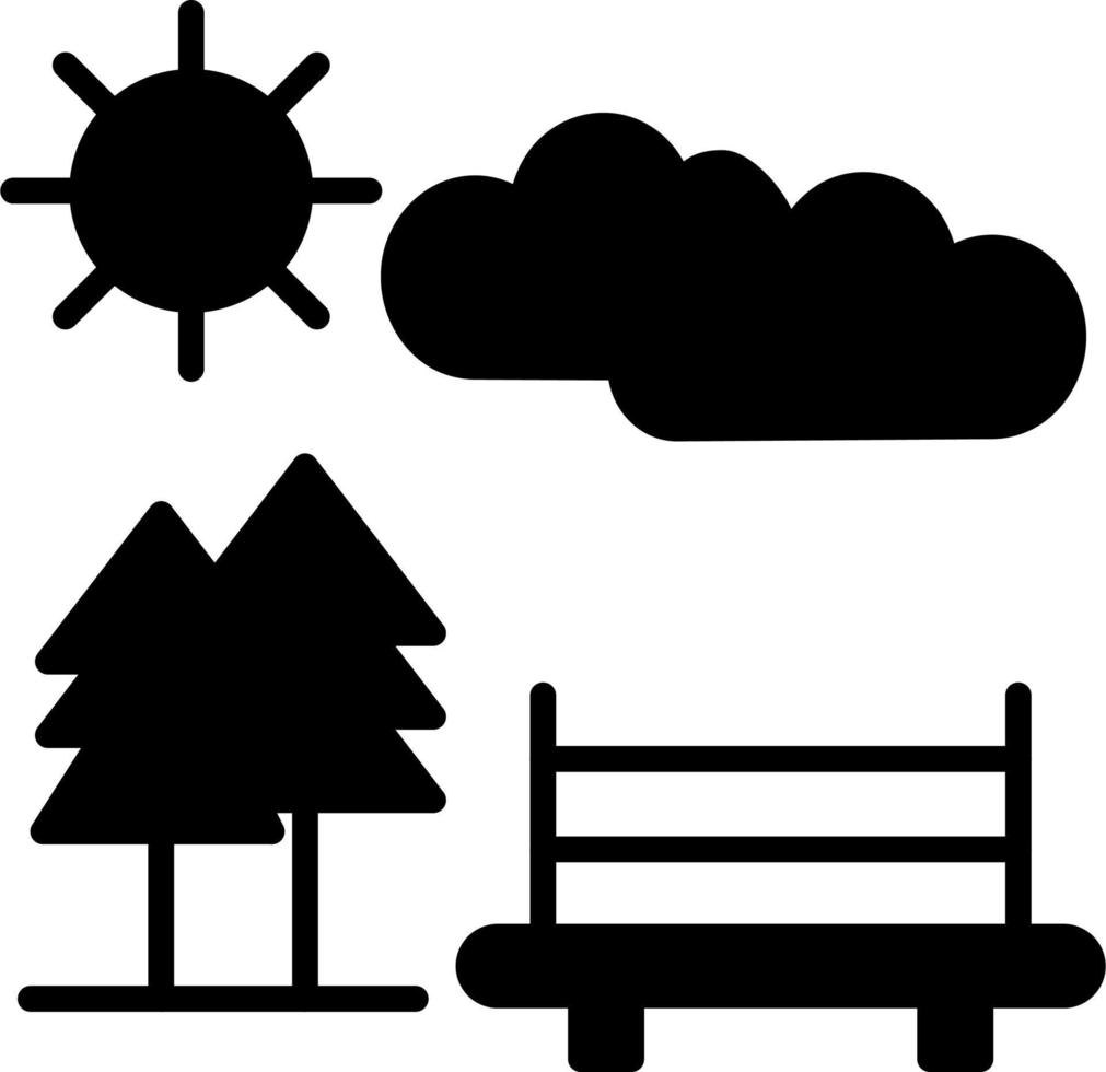 park vector pictogram