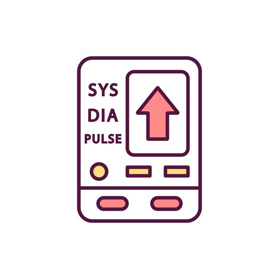 Bloeddrukmeter kleur pictogram vector