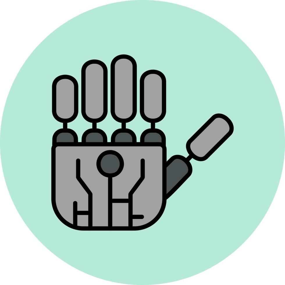 robot hand- vector icoon