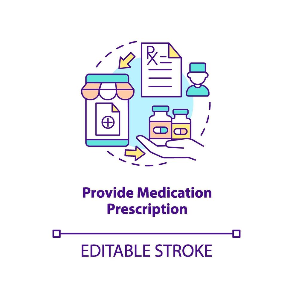 bieden medicatie recept concept pictogram vector