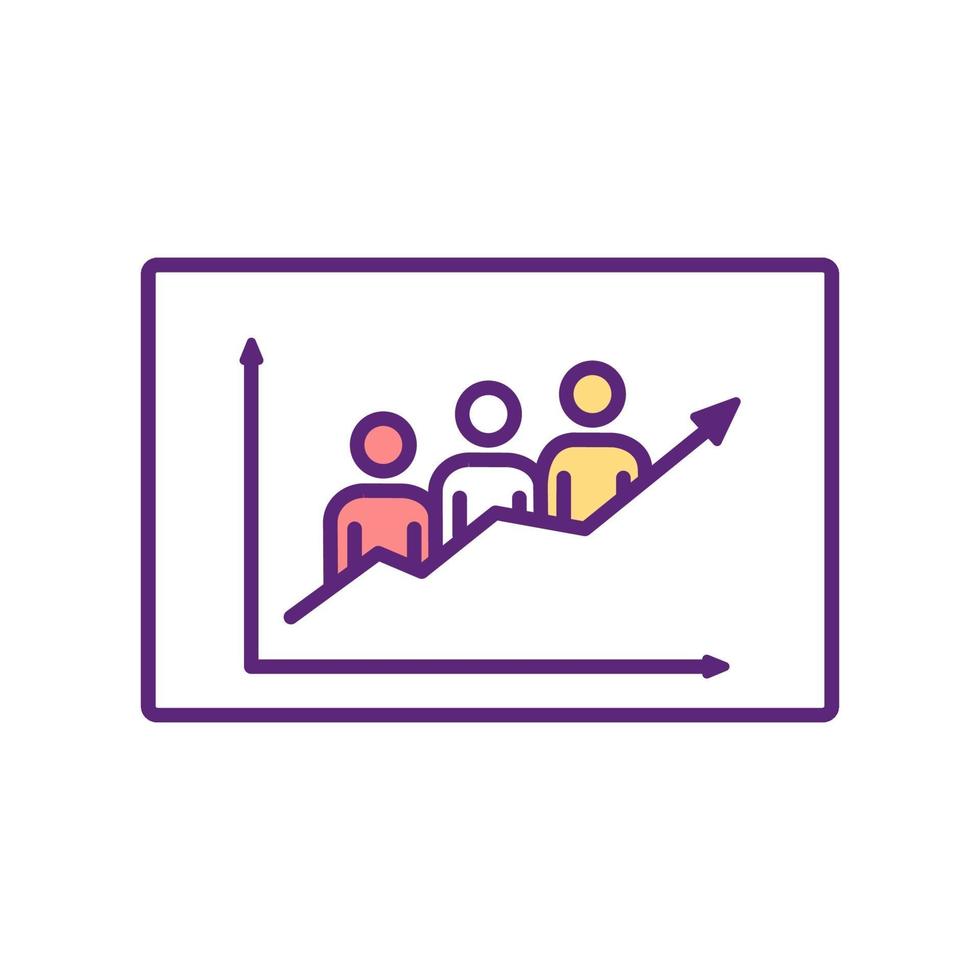 werknemer productiviteit stimuleren kleur pictogram vector