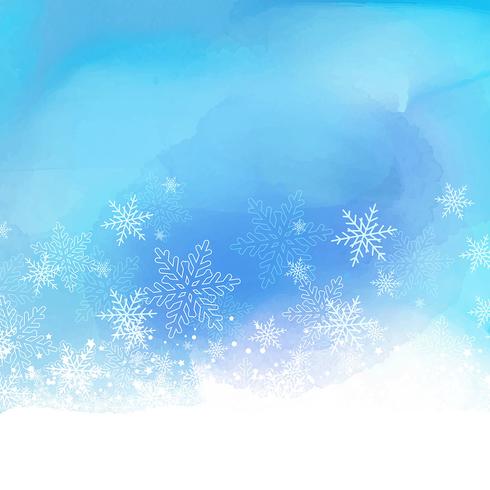 Aquarel kerst sneeuwvlokken vector