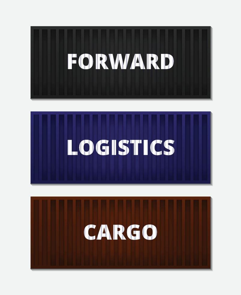 banner logistiek concept met containers vector