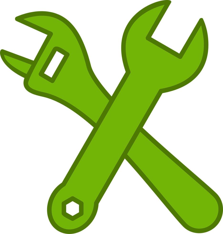 kruis moersleutel vector icoon