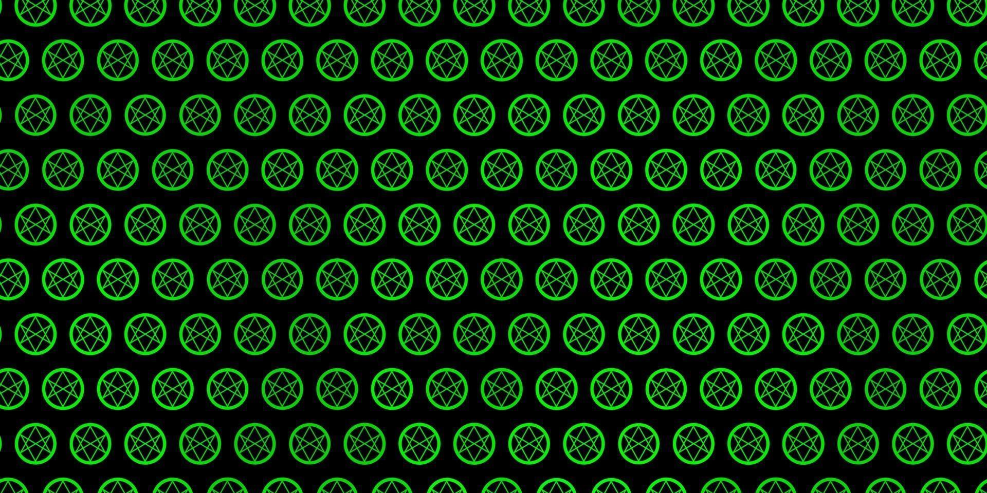 donkergroene vector achtergrond met occulte symbolen.