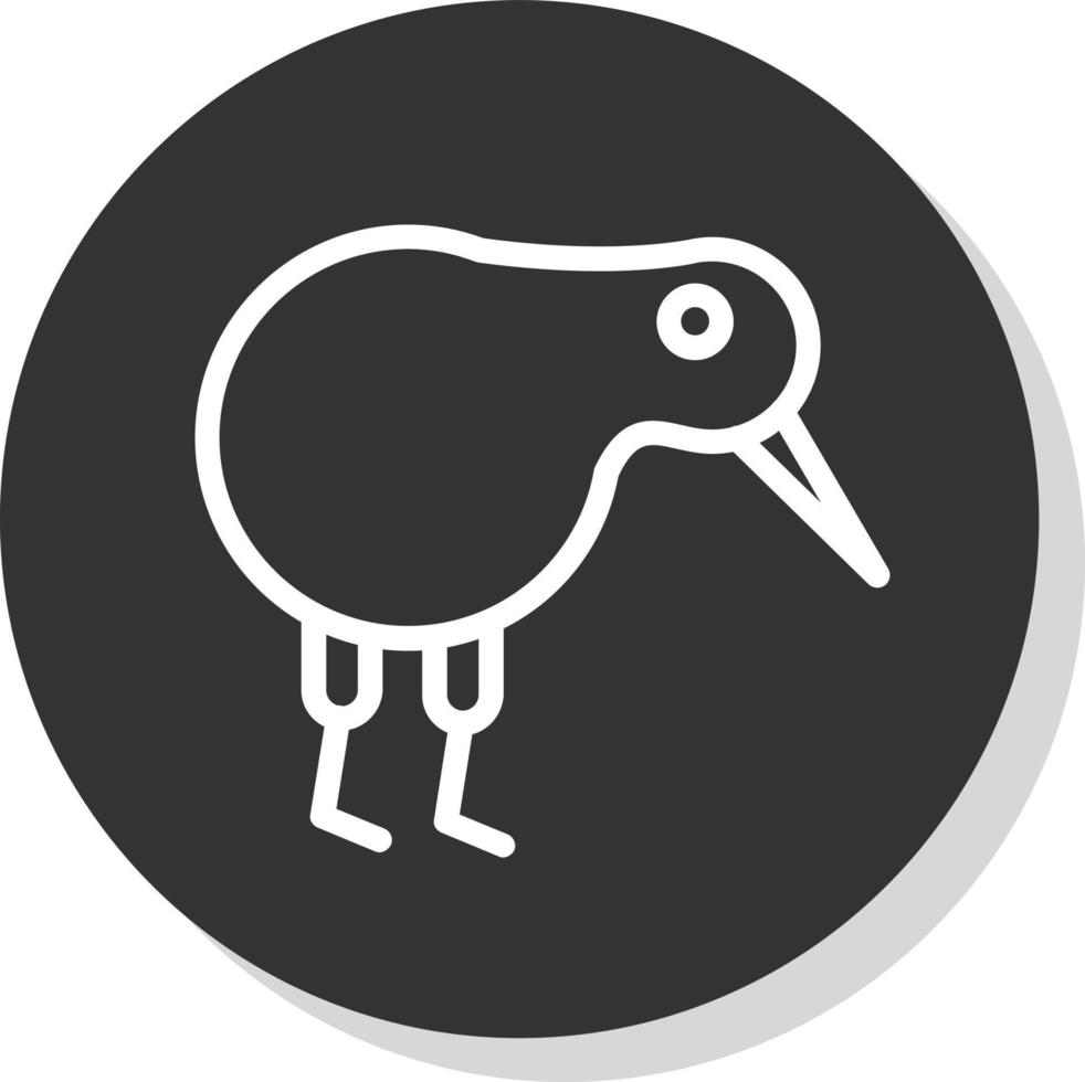 kiwi vogel vector icoon ontwerp