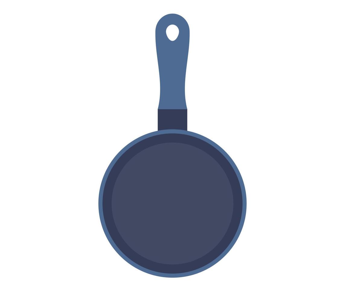 frituren pan top visie icoon. keukengerei. vector vlak illustratie