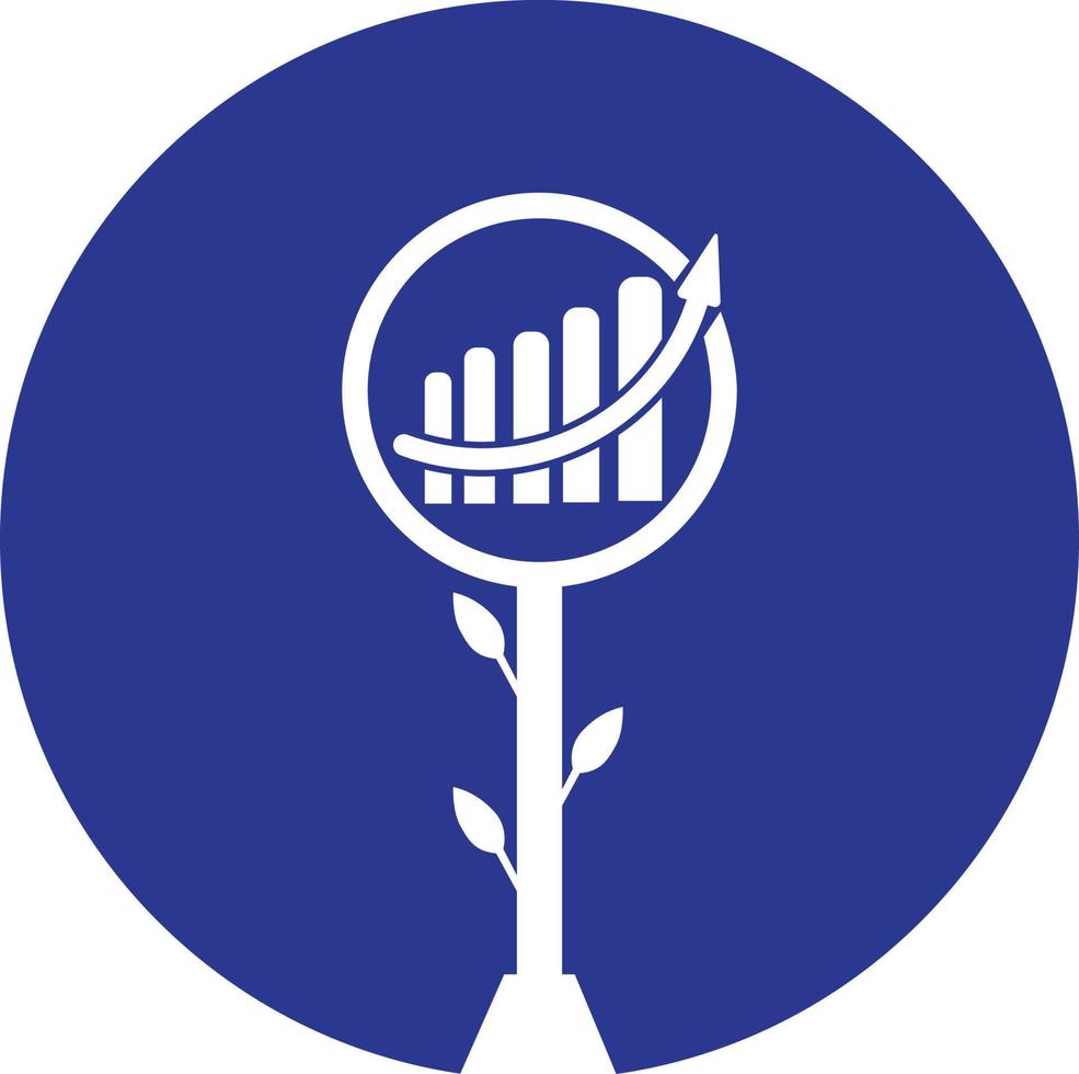 financiën en financiën groei ontwikkeling logo vector sjabloon ontwerp