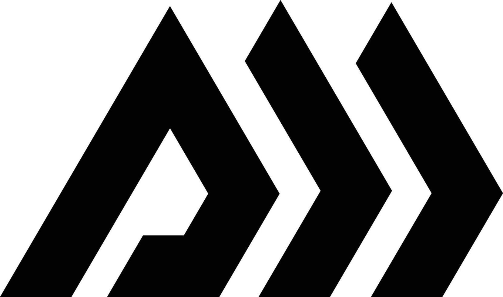 p.m logo icoon vector