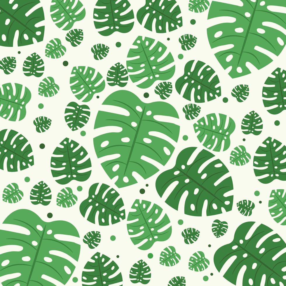 monstera natuurlijk blad vector achtergrond patroon