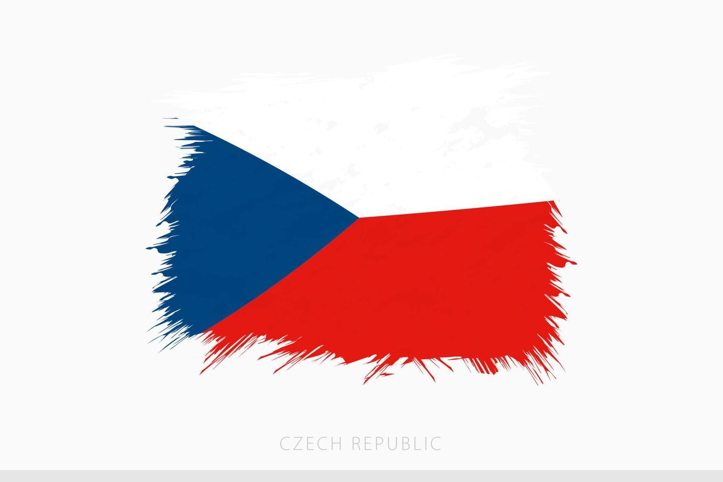 grunge vlag van Tsjechisch republiek, vector abstract grunge geborsteld vlag van Tsjechisch republiek.