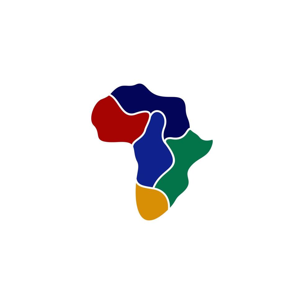 Afrika kaart logo ontwerp illustratie vector