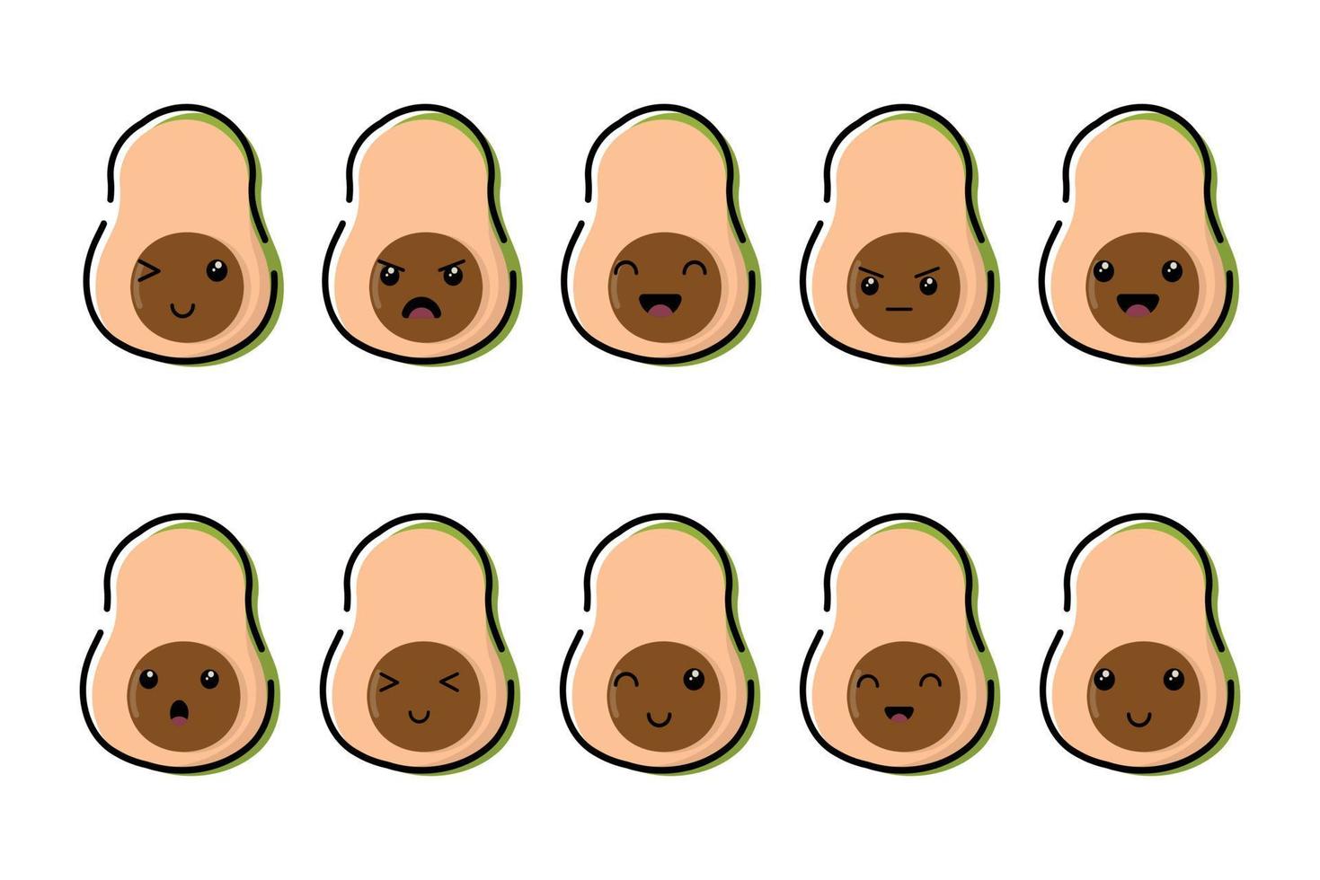 schattig kawaii icoon anime karakter tekenfilm vector gezicht ontwerp achtergrond voedsel Japans element zoet emoji grafisch emoticon