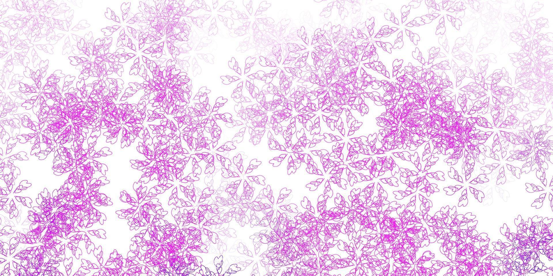 lichtpaars, roze vector abstract sjabloon met bladeren.