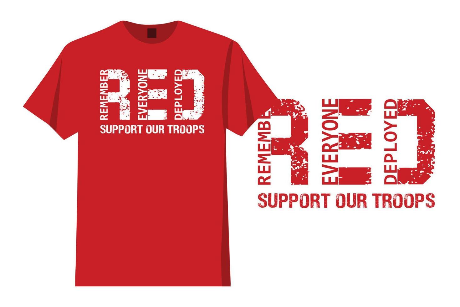 rood vrijdag ontwerp. ondersteuning onze troepen t overhemd ontwerp. vector