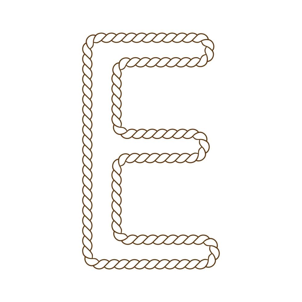 touw dat vormen een brief vector
