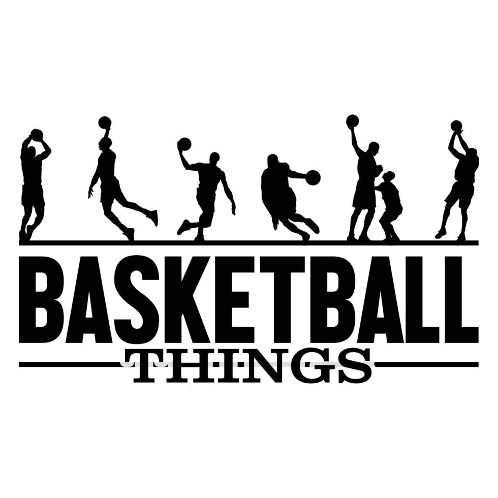 basketbal dingen typografie vector grafisch t-shirt