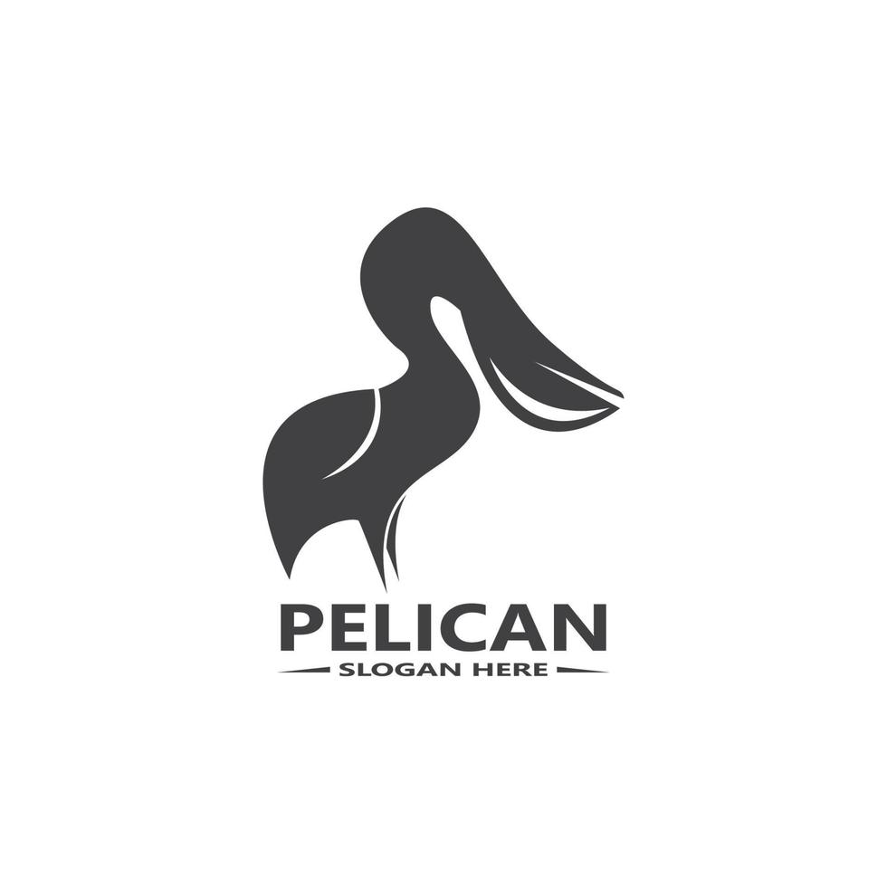 pelikaan gemakkelijk logo vector illustratie