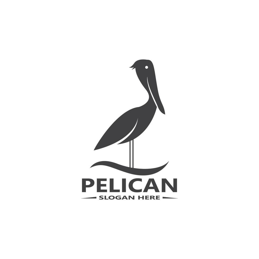 pelikaan gemakkelijk logo vector illustratie