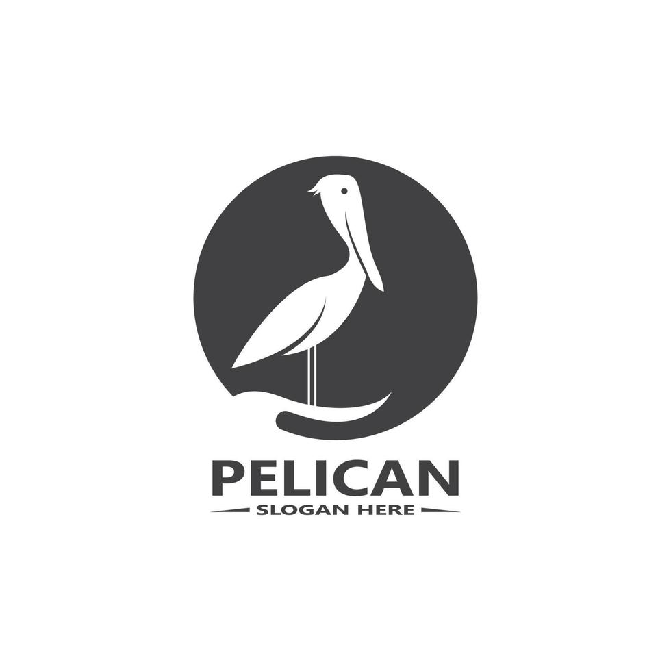 pelikaan gemakkelijk logo vector illustratie