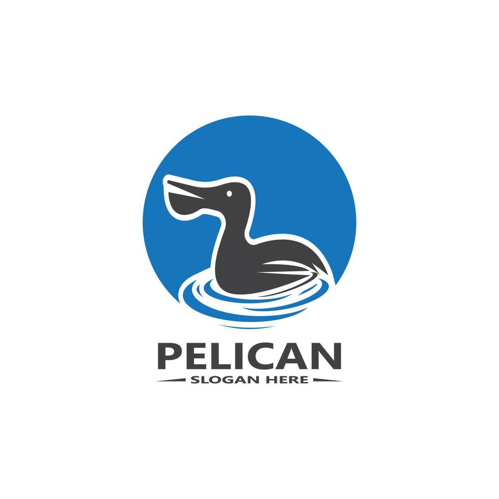 pelikaan gemakkelijk logo vector illustratie