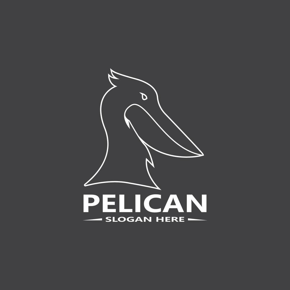 pelikaan gemakkelijk logo vector illustratie