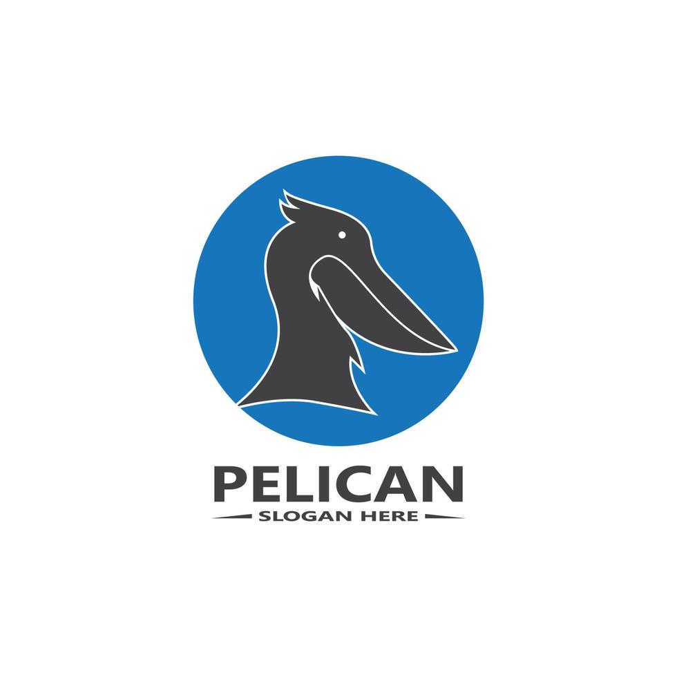 pelikaan gemakkelijk logo vector illustratie