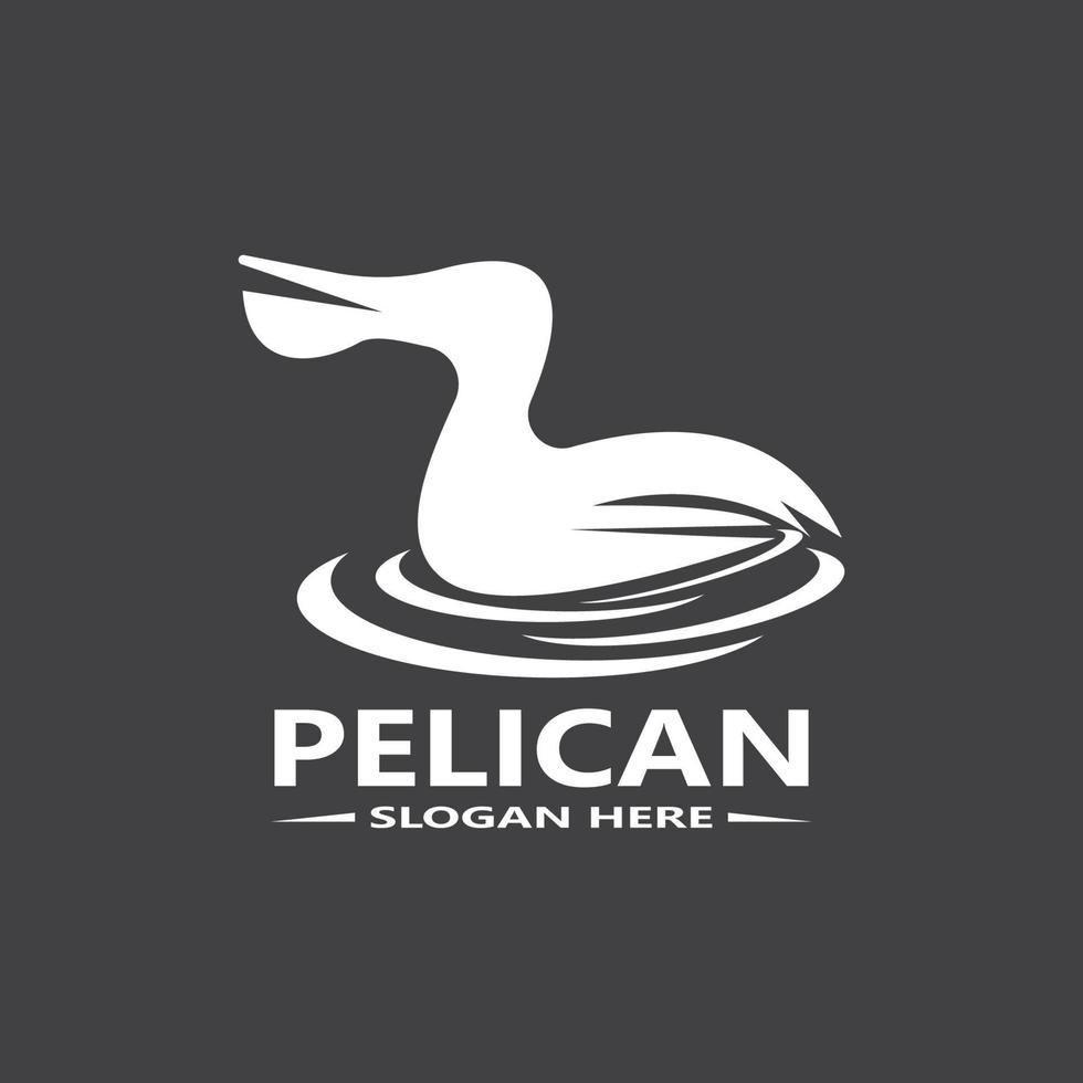 pelikaan gemakkelijk logo vector illustratie