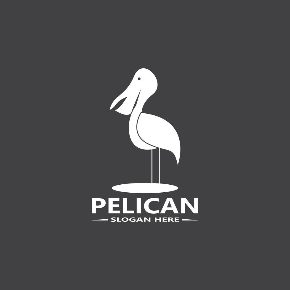 pelikaan gemakkelijk logo vector illustratie