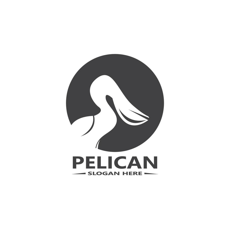 pelikaan gemakkelijk logo vector illustratie