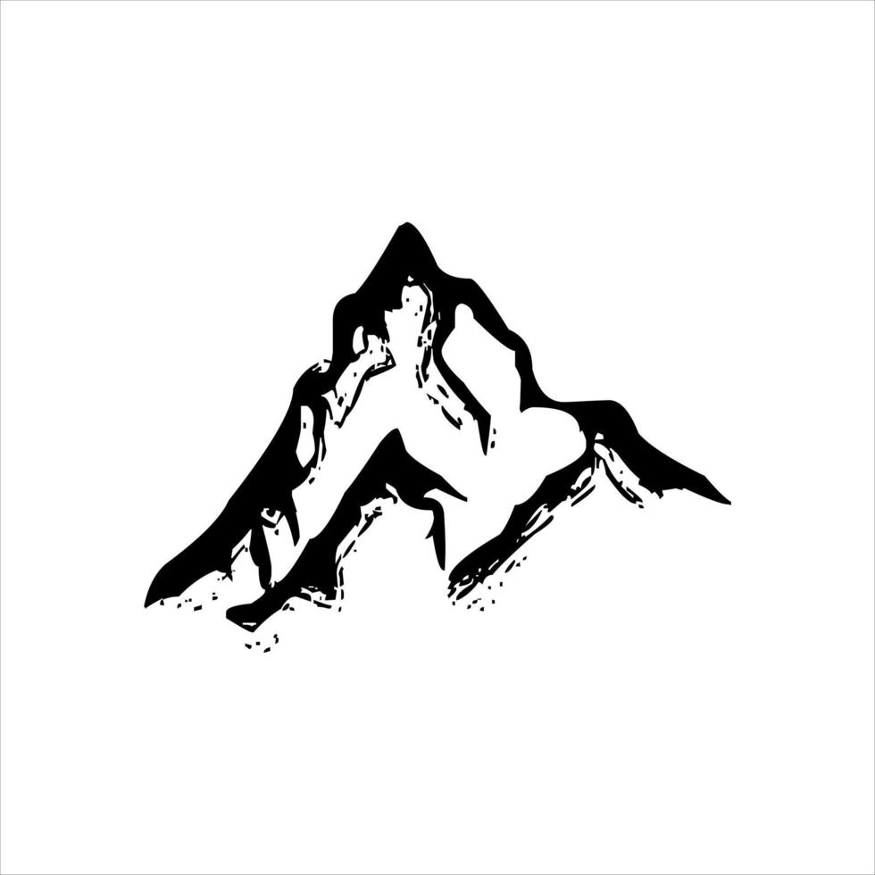 berg vector. berg vector geïsoleerd Aan wit achtergrond. vector silhouet van bergen en heuvels
