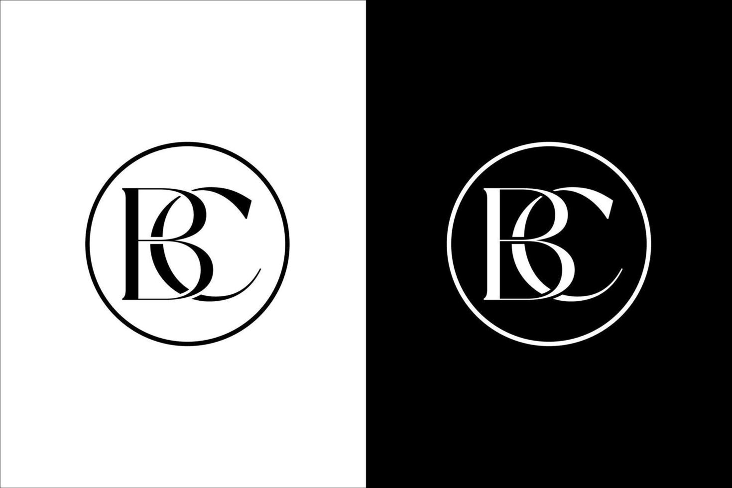 eerste bc luxe met cirkel logo ontwerp sjabloon element voorraad vector