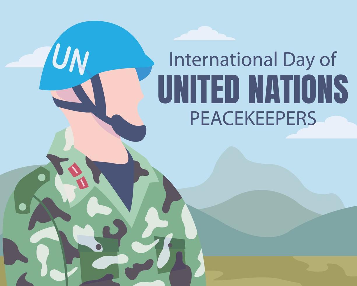 illustratie vector grafisch van soldaten in camouflage in de heuvels, perfect voor Internationale dag, Verenigde landen vredeshandhavers, vieren, groet kaart, enz.