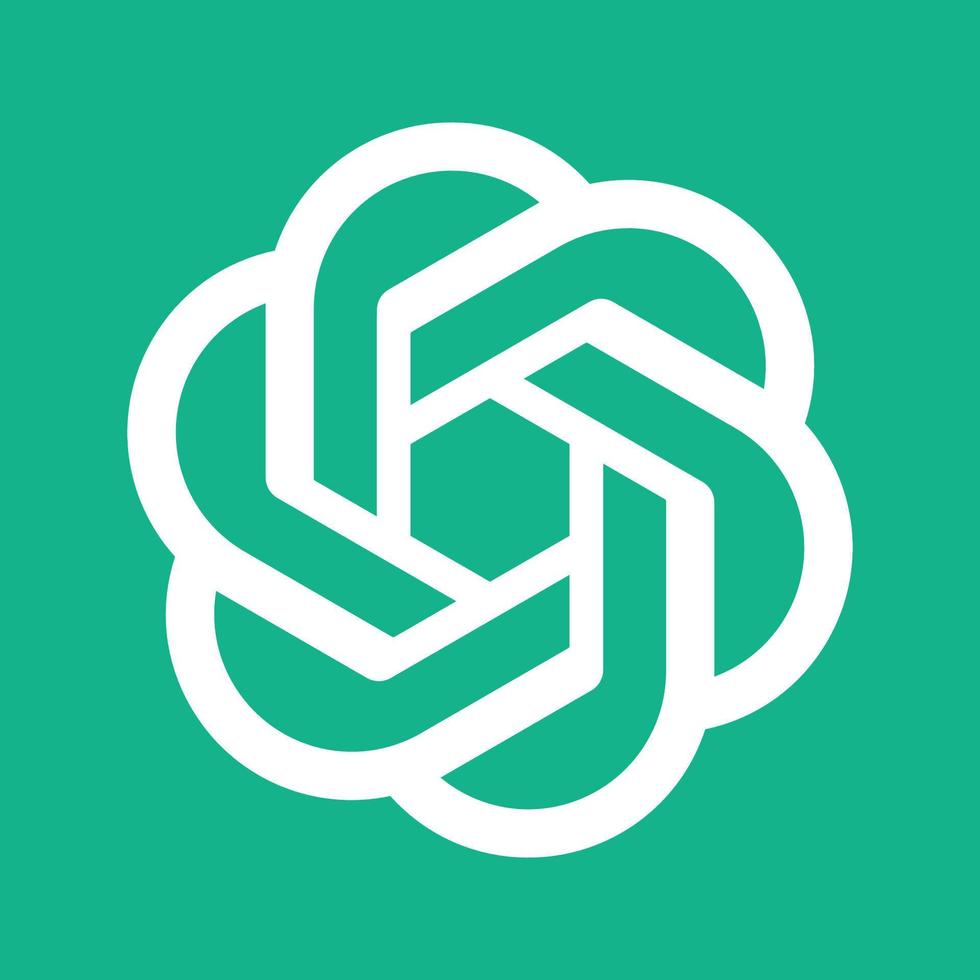 chatgpt logo - babbelen gpt icoon Aan groen achtergrond vector