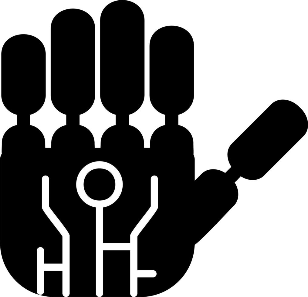 robot hand- vector icoon