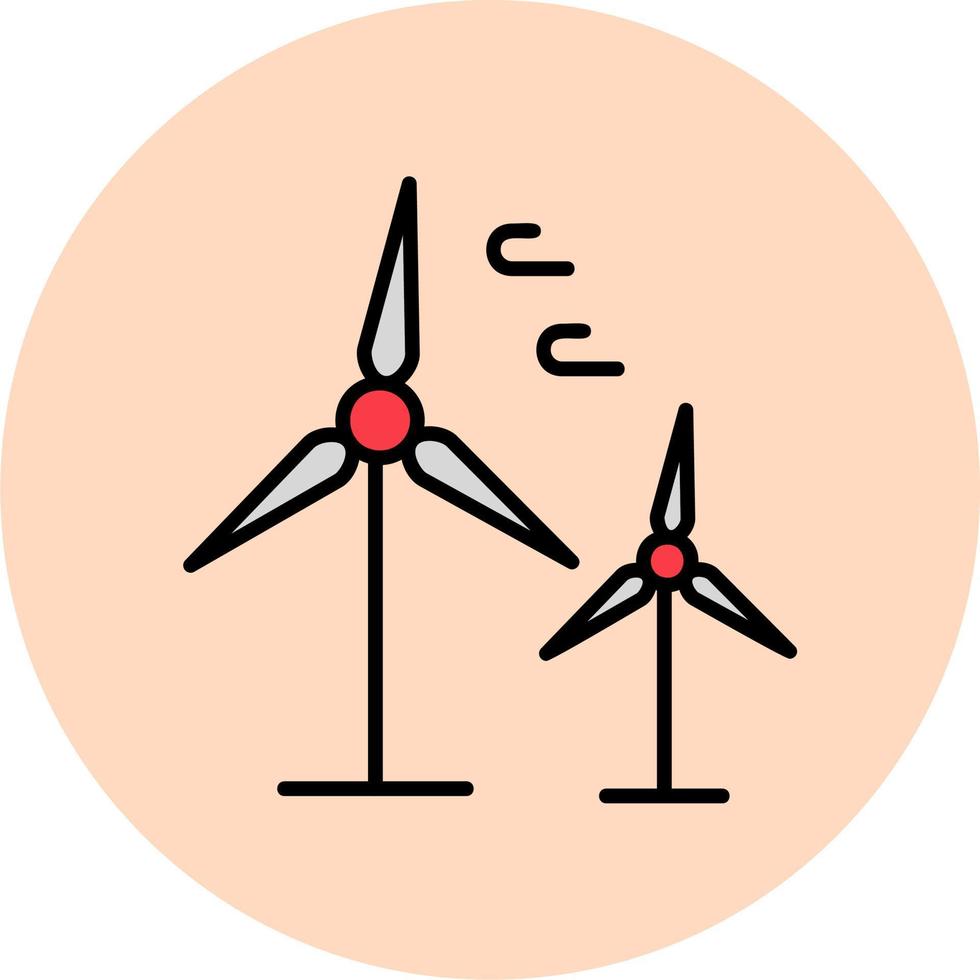 wind turbine vector icoon