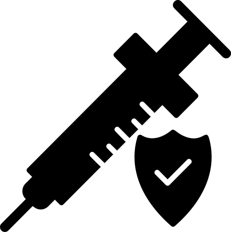 vaccinatie gedaan vector icoon