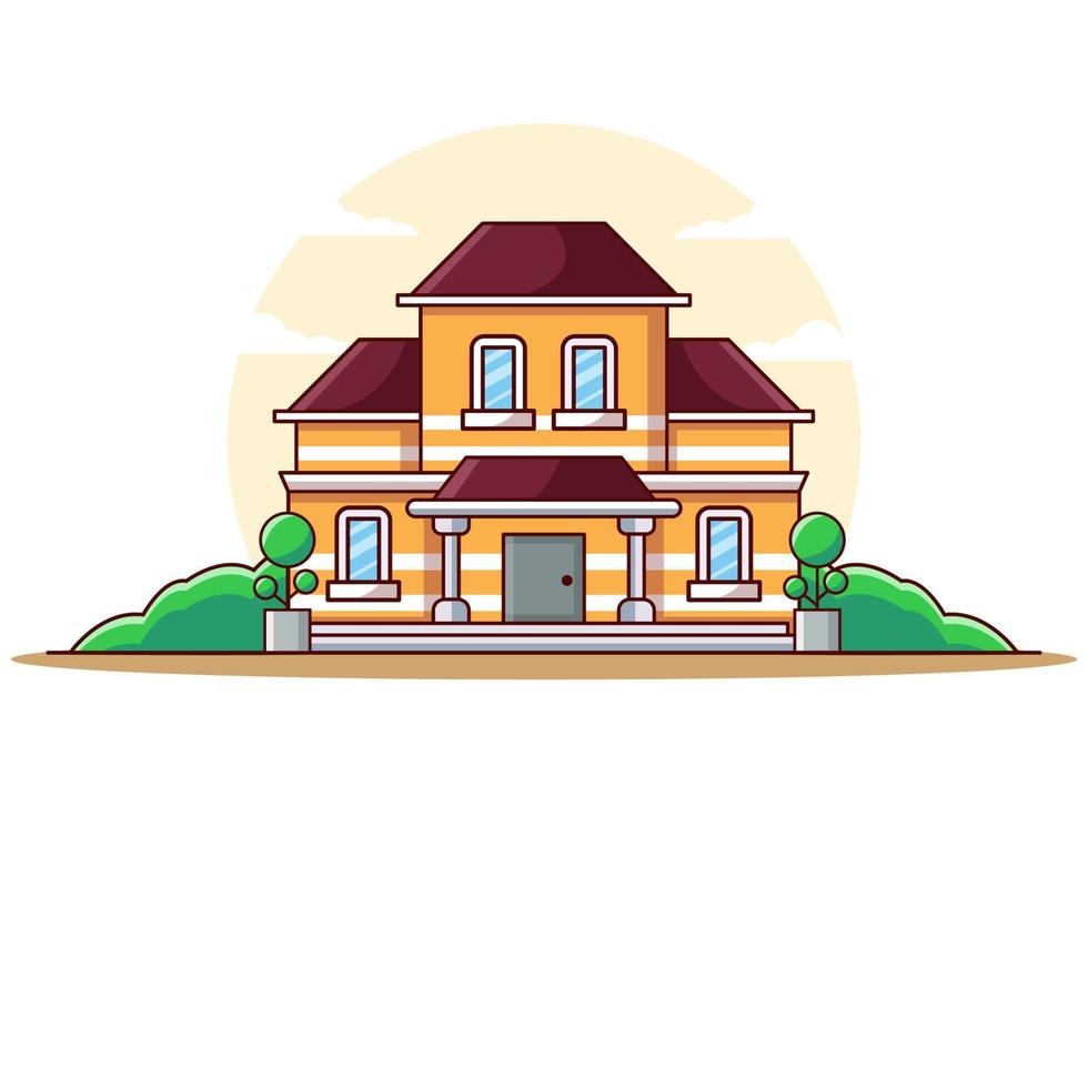 huis vlak ontwerp illustratie vector