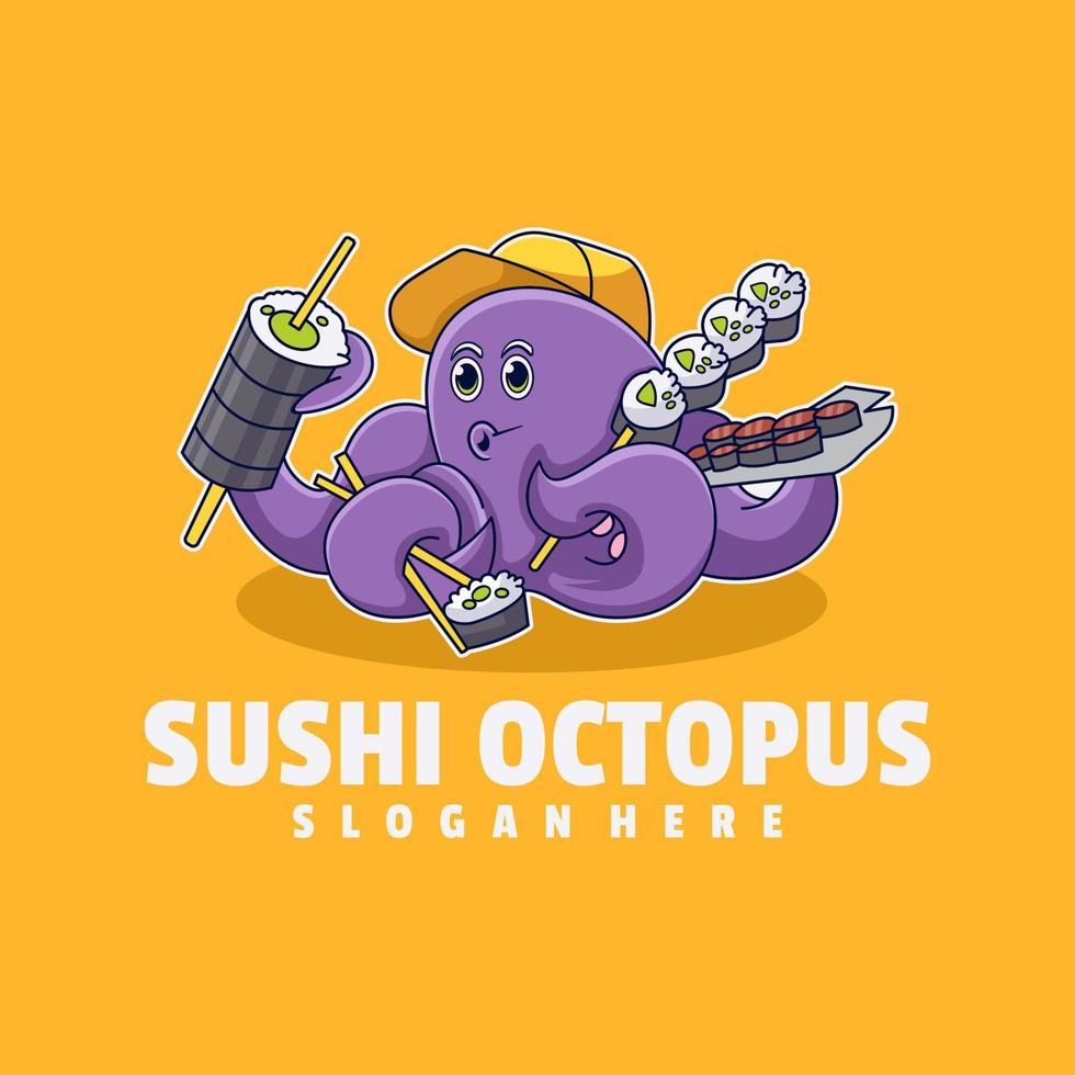 sushi tekenfilm logo vector