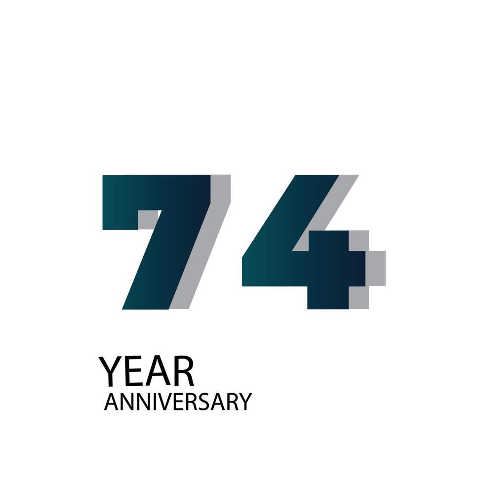 jaar verjaardag vector sjabloonontwerp illustratie blauwe elegante witte achtergrond