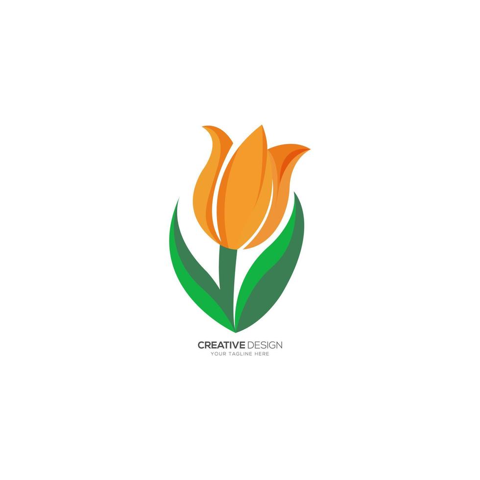 creatief bloem abstract tulp logo ontwerp vector