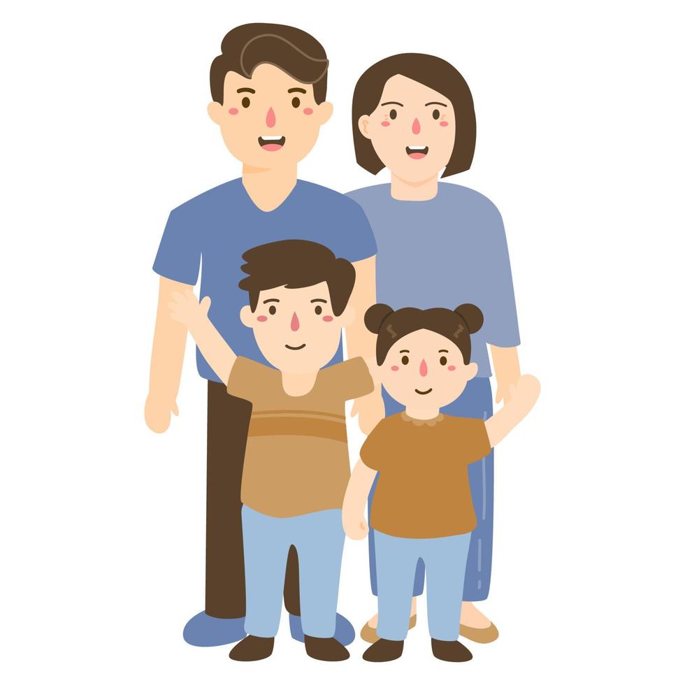 mooi illustratie van gelukkig familie wezen samen vector