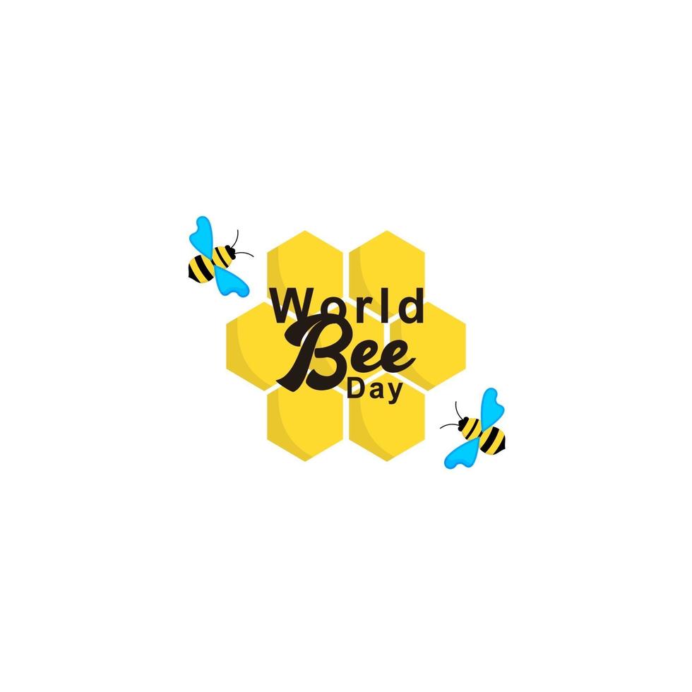 Wereldbijendag logo vector sjabloon ontwerp illustratie