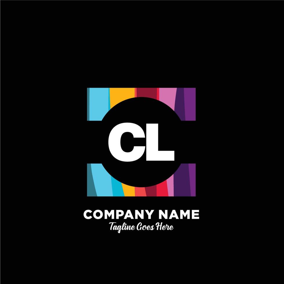 cl eerste logo met kleurrijk sjabloon vector. vector