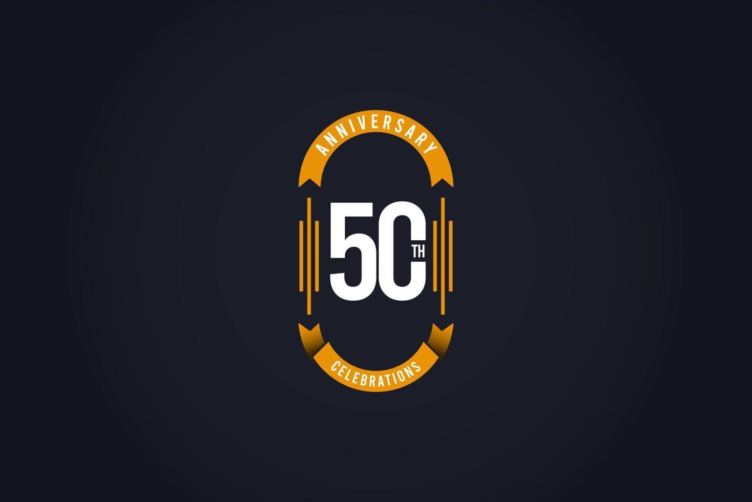 50e verjaardag viering logo vector sjabloon ontwerp illustratie