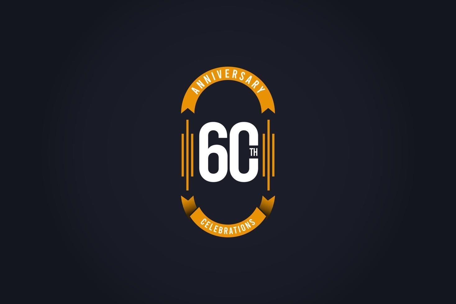 60ste verjaardag viering logo vector sjabloon ontwerp illustratie
