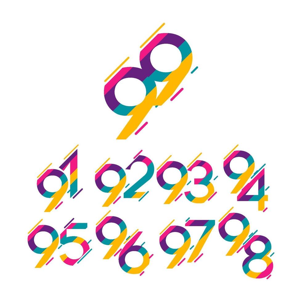 99 jaar verjaardag viering logo vector sjabloon ontwerp illustratie