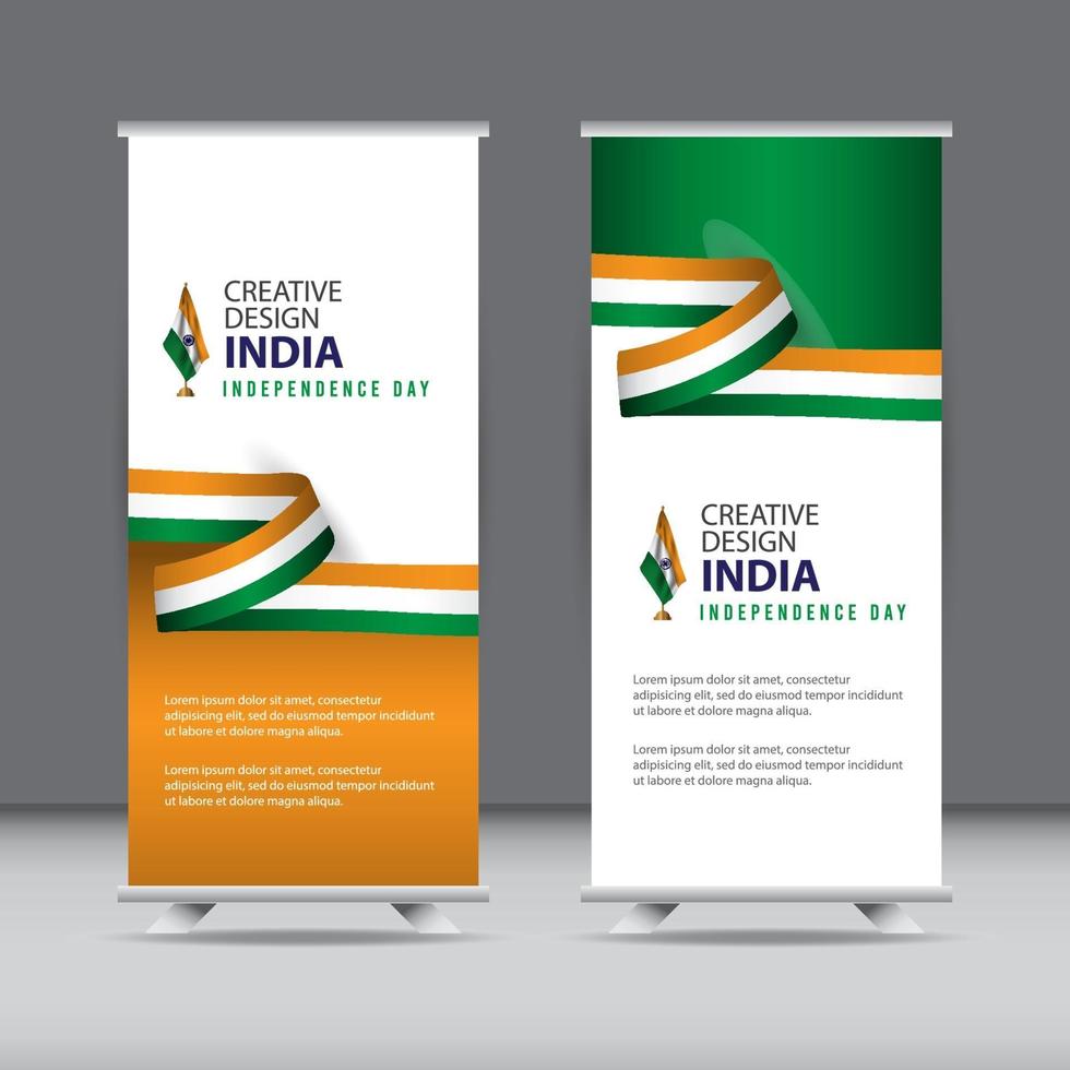 gelukkige india onafhankelijkheidsdag viering creatief ontwerp vector sjabloon ontwerp illustratie