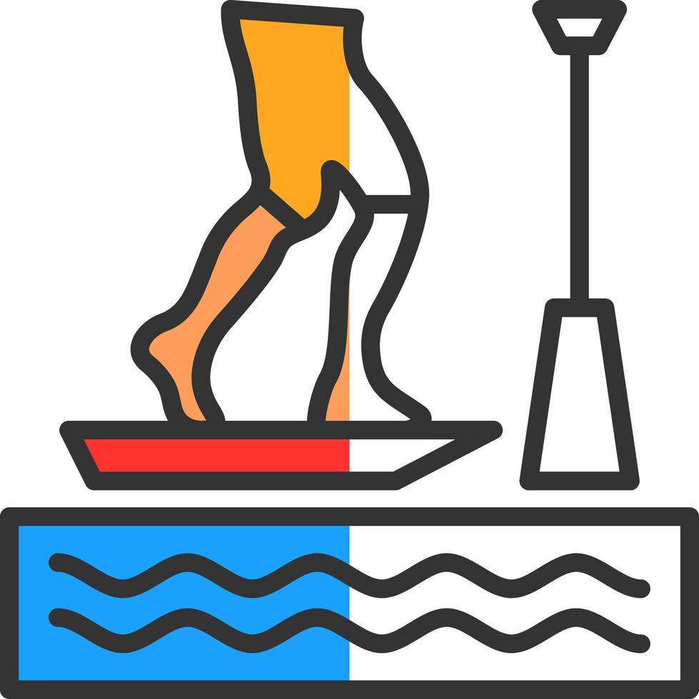 sta op paddle boarding vector icoon ontwerp